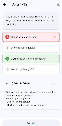 Coğrafya Bilgi Kartları ekran görüntüsü
