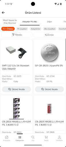 Özdemir Elektronik B2B ekran görüntüsü