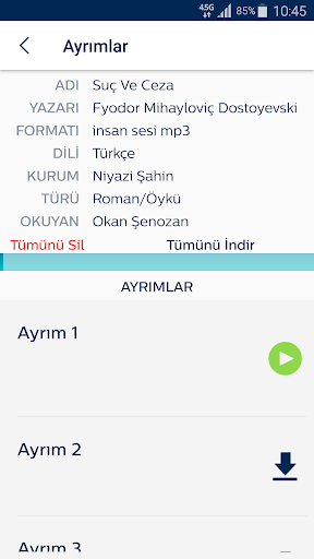 Telefon Kütüphanesi ekran görüntüsü