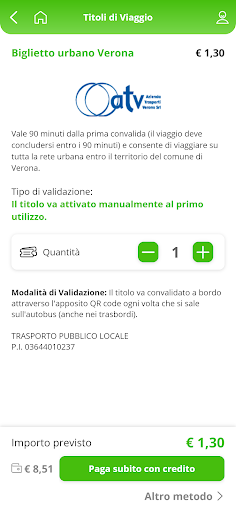 Ticket Bus Verona ekran görüntüsü