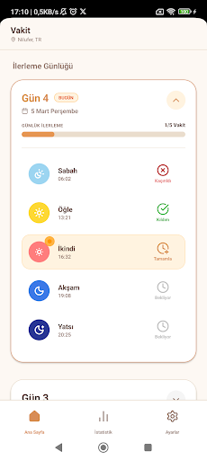 Vakit: Namaz Takibi & Ezan ekran görüntüsü