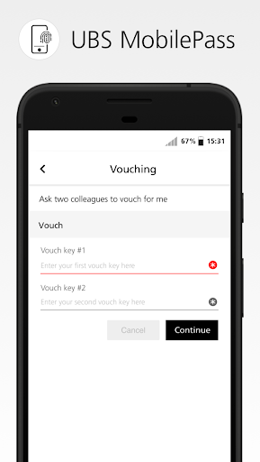 UBS MobilePass ekran görüntüsü