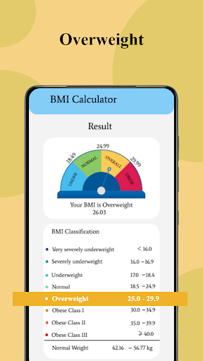 BMI Calculator; Weight tracker ekran görüntüsü