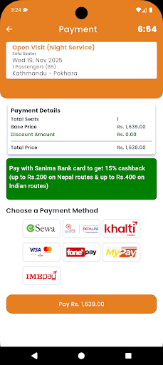 Open Visit Nepal Travels ekran görüntüsü