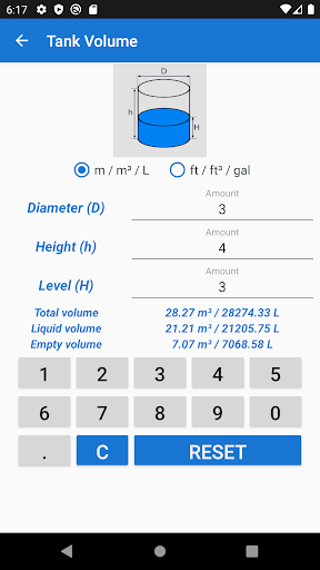 Tank Volume Calculator ekran görüntüsü