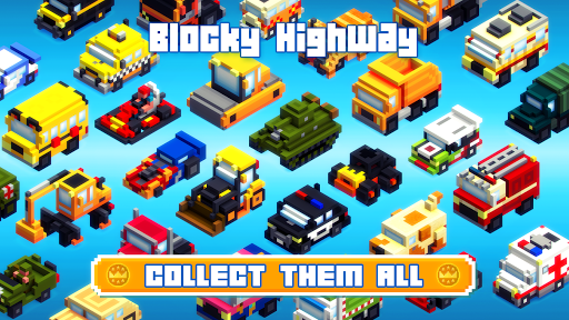Blocky Highway: Traffic Racing ekran görüntüsü