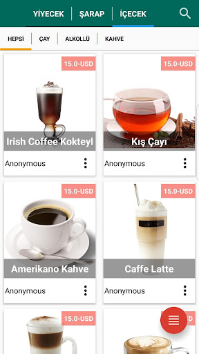 DigyBares E-Menu ekran görüntüsü
