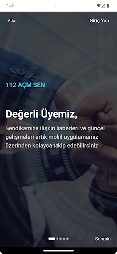 112 ACM Sendikası ekran görüntüsü