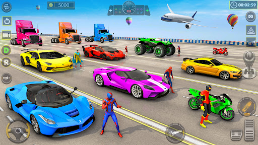 Superhero Game: Ramp Car Stunt ekran görüntüsü