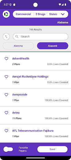 Fingertip Drug Coverage ekran görüntüsü