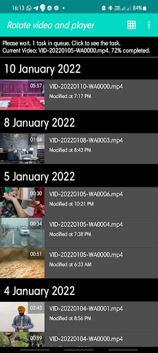Rotate video and player ekran görüntüsü