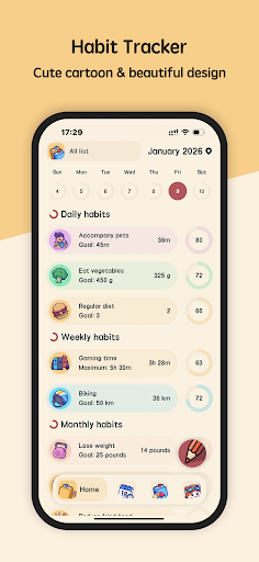 Meow Habits - Habit tracker ekran görüntüsü