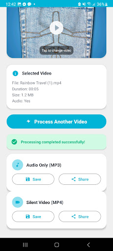 Video Muter - Silent Vid Maker ekran görüntüsü