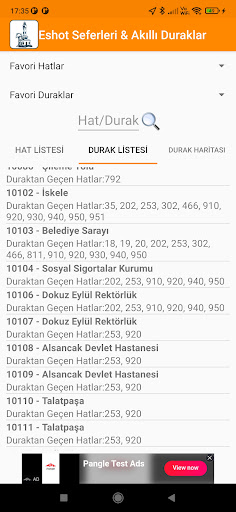 İzmir Akıllı Durak / Otobüs ekran görüntüsü