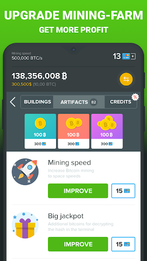The Crypto Game clicker mining ekran görüntüsü