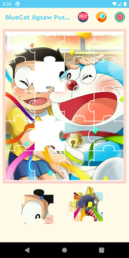Bluecat Cartoon Jigsaw Puzzle  ekran görüntüsü