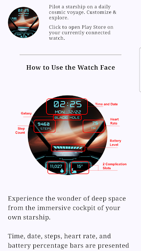 Galaxy Explorer Watch Face ekran görüntüsü