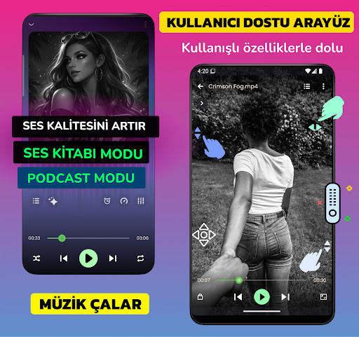 Video Oynatıcı: AI İyileştirme ekran görüntüsü