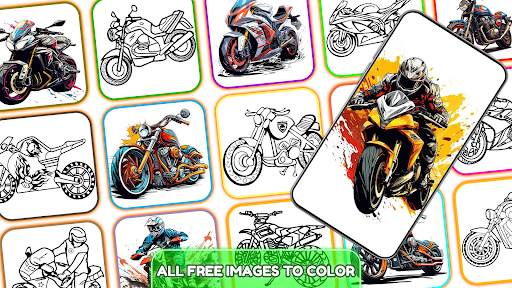 Motorcycles Paint by Number ekran görüntüsü
