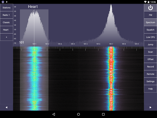 SDR Touch - Live radio via USB ekran görüntüsü