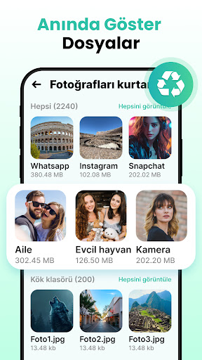 Silinen Fotoğrafları Kurtarma ekran görüntüsü
