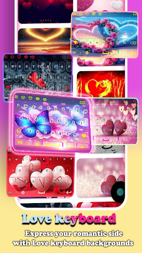 Butterfly and flowers Keyboard ekran görüntüsü