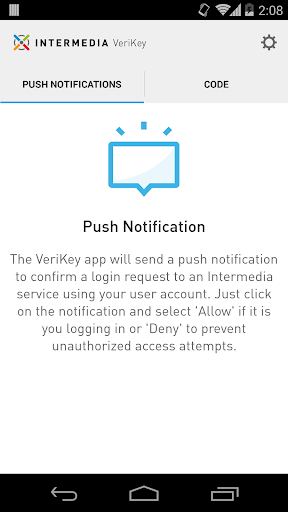 Intermedia VeriKey ekran görüntüsü