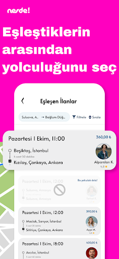 nerde! - Paylaşımlı Yolculuk ekran görüntüsü