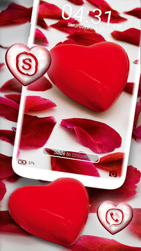 Red Heart Theme Launcher ekran görüntüsü