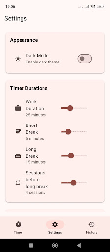 Pomodoro Timer ekran görüntüsü