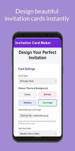 Invitation Card Maker ekran görüntüsü