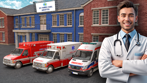 Ambulance Games Rescue Sims 3D ekran görüntüsü