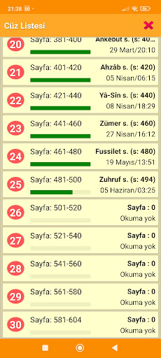 İkra Kuran, Meal, Hatim, Cüz ekran görüntüsü