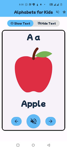 Alphabet Flashcard for Kids ekran görüntüsü