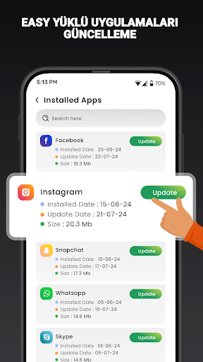 Telefon Yazılım Güncelleme App ekran görüntüsü