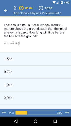 High School Physics Practice ekran görüntüsü