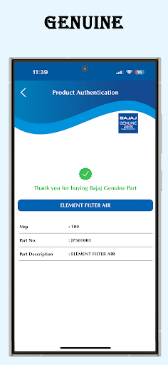 Bajaj Genuine parts - Global ekran görüntüsü