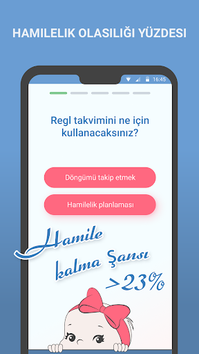 Adet takibi - döngü, ovülasyon ekran görüntüsü