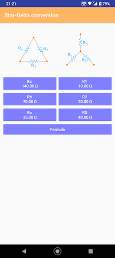 Star-Delta Calculator ekran görüntüsü