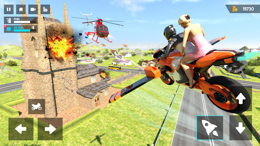 Flying bike Driving Simulator ekran görüntüsü