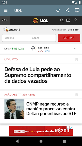 Jornal do Brasil ekran görüntüsü