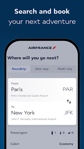 Air France - Book a flight ekran görüntüsü