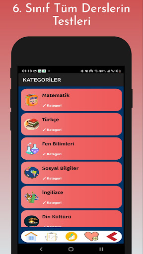 6. Sınıf Test Çöz Tüm Dersler ekran görüntüsü