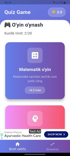 Quiz uc earner ekran görüntüsü