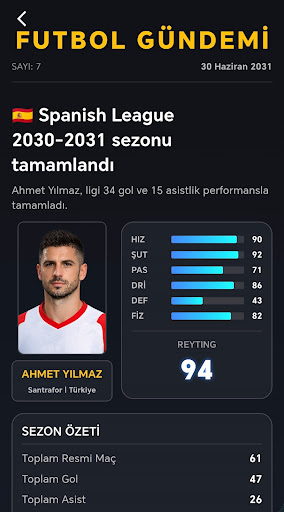 Futbol Kariyer Çarkı Oyunu ekran görüntüsü