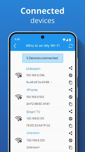 WiFi şifre gösterici ekran görüntüsü