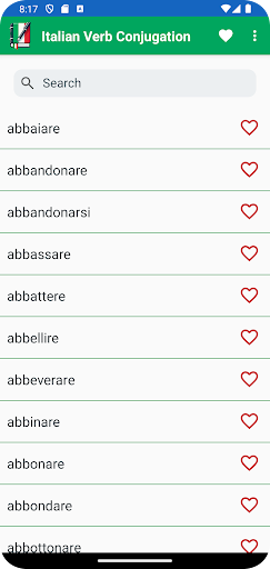 Coniugazione Verbi Italiani ekran görüntüsü