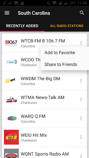 South Carolina Radio Stations ekran görüntüsü