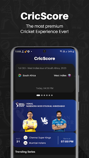 CricScore - Live Cricket Score ekran görüntüsü