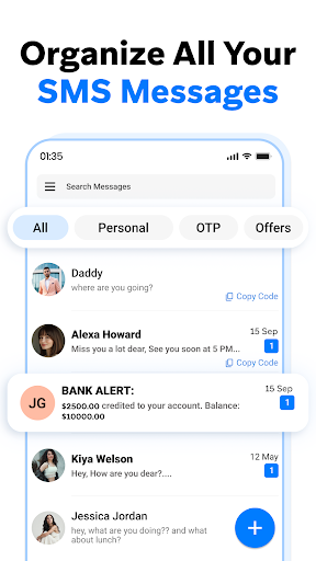 Messages: SMS Text Launcher ekran görüntüsü